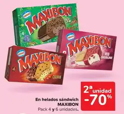 Carrefour Market MAXIBON En helados sándwich oferta