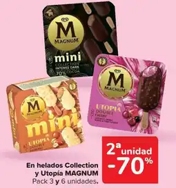 Carrefour Market MAGNUM En helados Collection y Utopía oferta