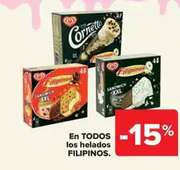 Carrefour Market FILIPINOS En todos los helados oferta