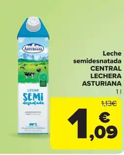 Carrefour Market ASTURIANA Leche semidesnatada central lechera oferta