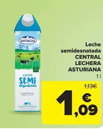 Carrefour Market ASTURIANA Leche semidesnatada central lechera oferta