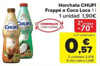 Carrefour Market CHUFI Horchata Frappé o Coco Loco oferta