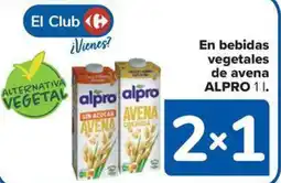 Carrefour Market ALPRO En bebidas vegetales de avena oferta