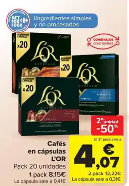 Carrefour Market L'OR Cafés en cápsulas oferta