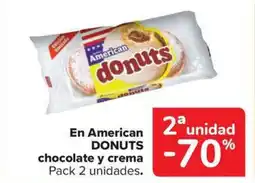 Carrefour Market DONUTS En American chocolate y crema oferta