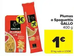 Carrefour Market GALLO Plumas o Spaguettis oferta