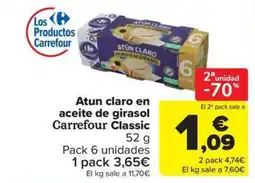 Carrefour Market Atun claro en aceite de girasol oferta