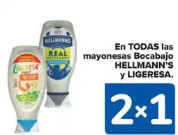 Carrefour Market HELLMANN'S y LIGERESA En todas las mayonesas bocabajo oferta