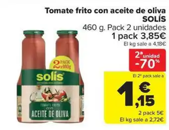 Carrefour Market SOLÍS Tomate frito con aceite de oliva oferta