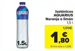 Carrefour Market AQUARIUS Isotónicos Naranja o limón oferta