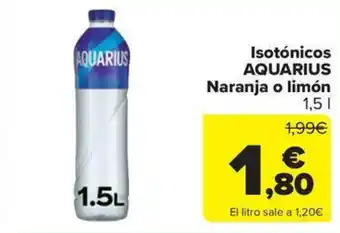 Carrefour Market AQUARIUS Isotónicos Naranja o limón oferta