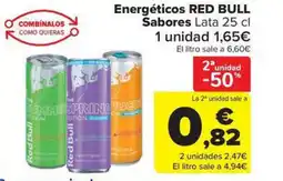 Carrefour Market RED BULL Energéticos Sabores oferta