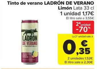 Carrefour Market LADRÓN DE VERANO Tinto de verano Limón oferta