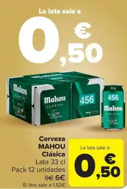 Carrefour Market MAHOU Cerveza Clásica oferta