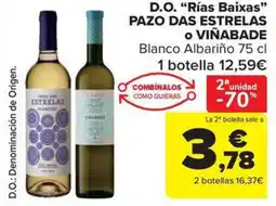 Carrefour Market PAZO DAS ESTRELAS O VIÑABADE D.O. “Rías Baixas” oferta