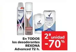 Carrefour Market REXONA En todos los desodorantes advanced oferta