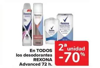 Carrefour Market REXONA En todos los desodorantes advanced oferta
