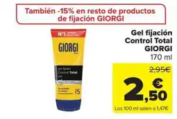 Carrefour Market GIORGI Gel fijación Control Total oferta