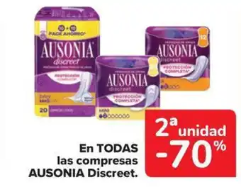 Carrefour Market AUSONIA En todas las compresas discreet. oferta