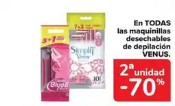 Carrefour Market VENUS En todas las maquinillas desechables de depilación oferta
