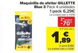 Carrefour Market GILLETTE Maquinilla de afeitar Blue 3 oferta