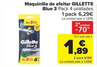 Carrefour Market GILLETTE Maquinilla de afeitar Blue 3 oferta