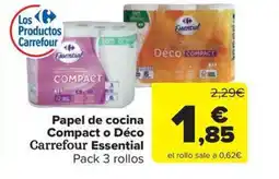 Carrefour Market Papel de cocina Compact o Déco Carrefour Essential oferta