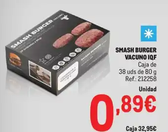 Makro Smash burger vacuno iqf oferta