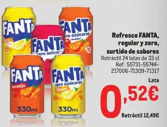 Makro FANTA Refresco regular y zero, surtido de sabores oferta