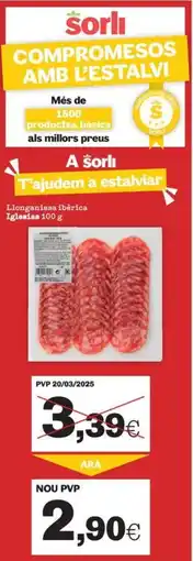 Sorli Llonganissa ibèrica Iglesias oferta