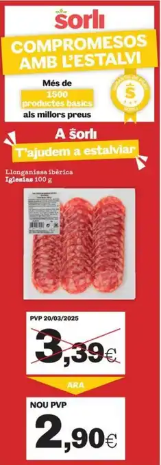 Sorli Llonganissa ibèrica Iglesias oferta