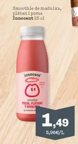 Sorli INNOCENT Smoothie de maduixa, plàtan i poma oferta