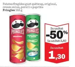 Sorli PRINGLES Patates fregides gust quètxup, original, cream onion, pernil o paprika oferta