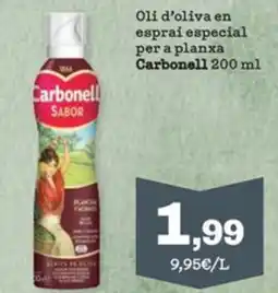 Sorli CARBONELL Oli d'oliva en esprai especial per a planxa oferta