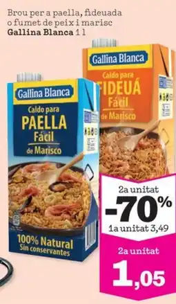 Sorli GALLINA BLANCA Brou per a paella, fideuada o fumet de peixi marisc oferta