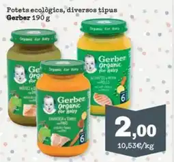 Sorli GERBER Potets ecològics, diversos tipus oferta