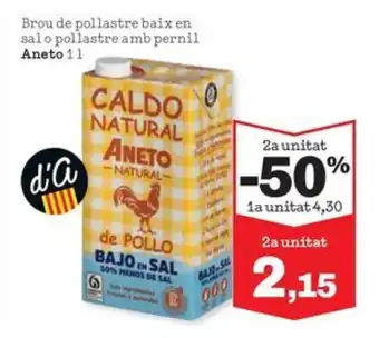 Sorli ANETO Brou de pollastre baix en salo pollastre amb pernil oferta