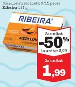 Sorli RIBEIRA Musclos en escabetx 8/12 peces oferta