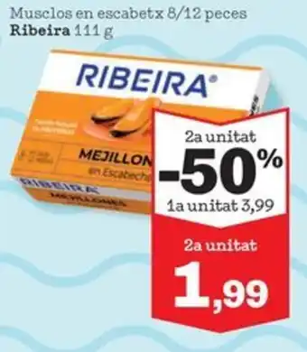 Sorli RIBEIRA Musclos en escabetx 8/12 peces oferta