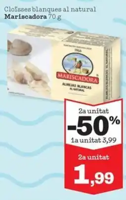 Sorli MARISCADORA Cloïsses blanques al natural oferta