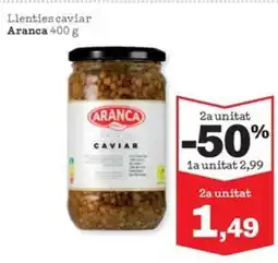 Sorli ARANCA Llenties caviar oferta