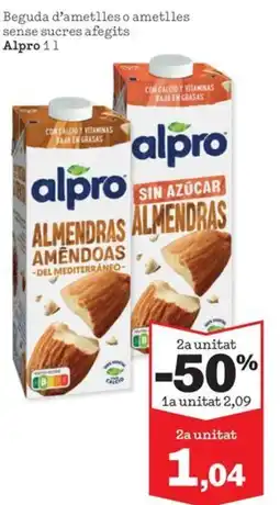 Sorli ALPRO Beguda d'ametlles o ametlles sense sucres afegits oferta
