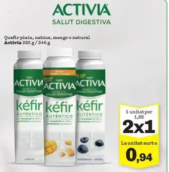 Sorli ACTIVIA Quefir plain, nabius, mango o natural oferta