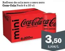 Sorli COCA-COLA Refresc de cola zero o zero zero oferta