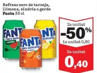 Sorli FANTA Refresc zero de taronja, llimona, síndria o gerds oferta