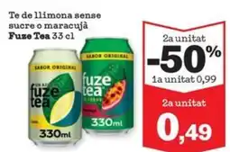 Sorli FUSE TEA Te de llimona sense sucre o maracujá oferta