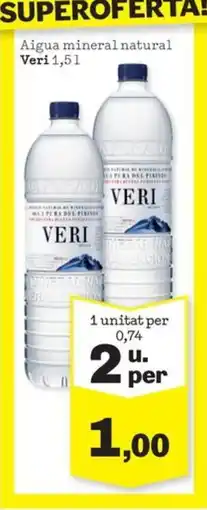Sorli VERI Aigua mineral natural oferta