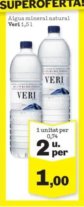 Sorli VERI Aigua mineral natural oferta
