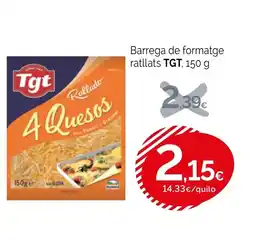 Condis TGT Barrega de formatge ratllats oferta