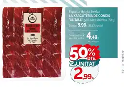 Condis LA XARCUTERIA DE CONDIS AL TALL Espatlla de gla ibèrica oferta